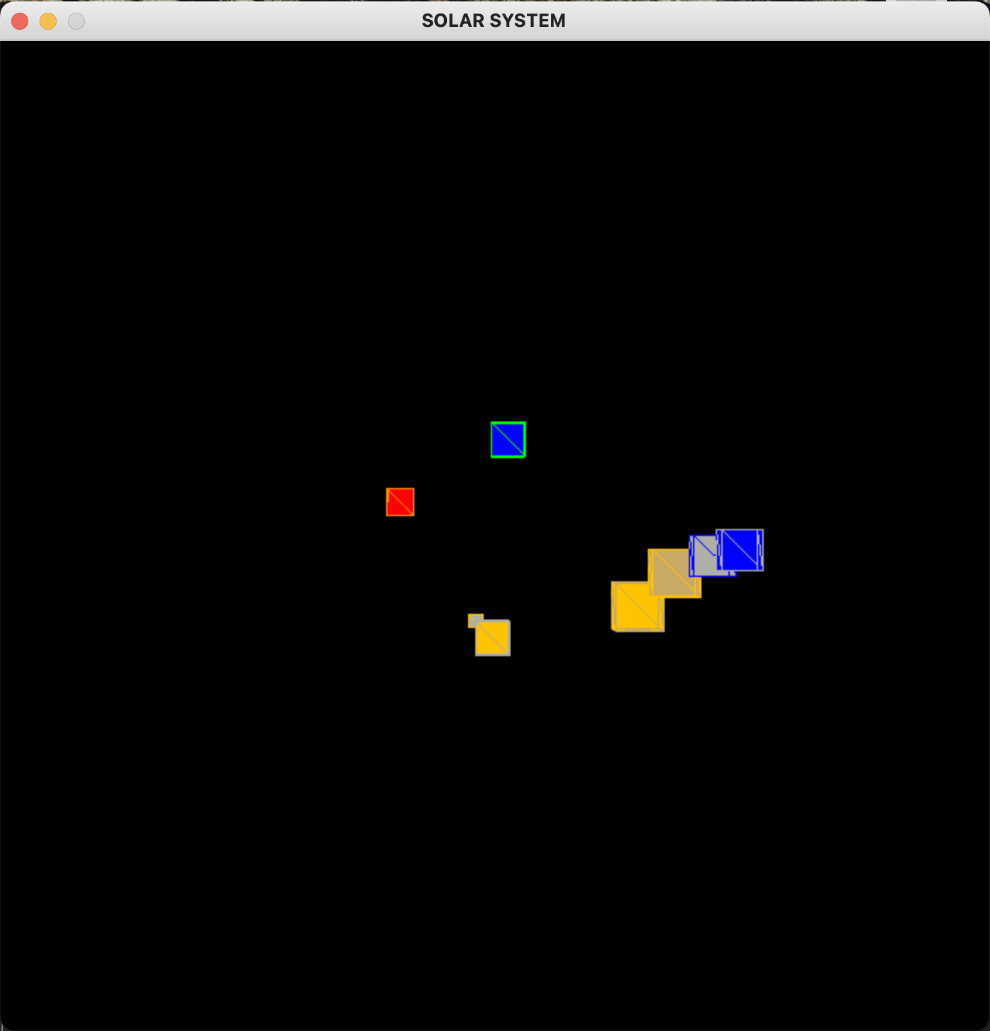 Corrupted rendering with several planet meshes broken apart into disconnected squares, caused by a NaN propagating through the shading calculation.